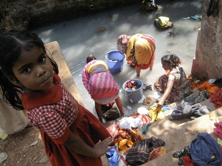 ‘Dirty Cleaning’ Washer Women, the Dhobis - Goa, India Goa, India